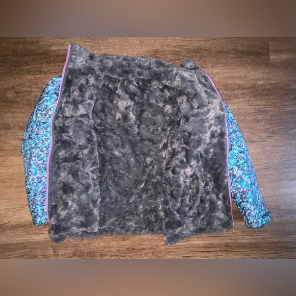 NORTH FACE Girls Reversible Mossbud Swirl Jacket Past‎ Seas X-Large 18 G5 - Picture 4 of 11